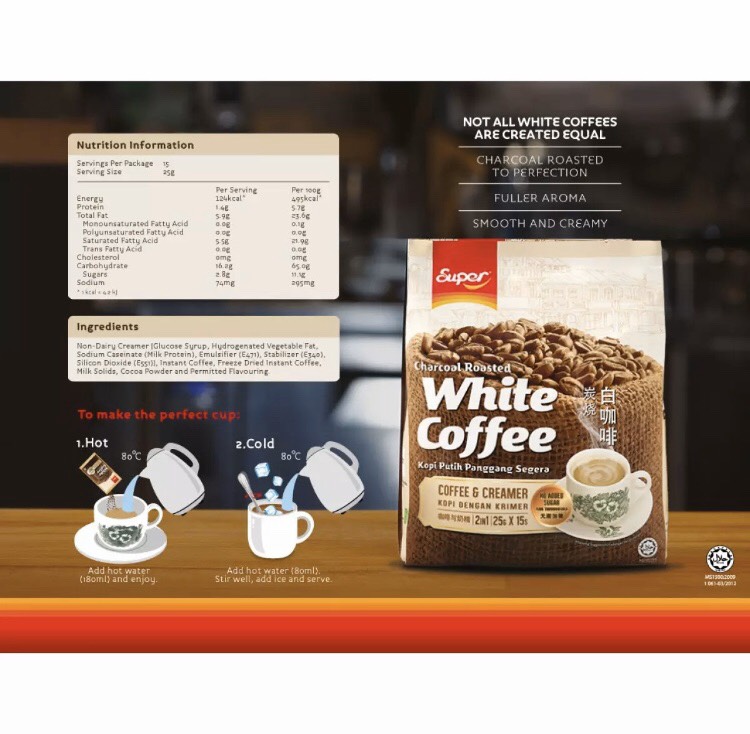 Cà phê trắng Super White Coffee 2 in 1 - Coffee & Creamer