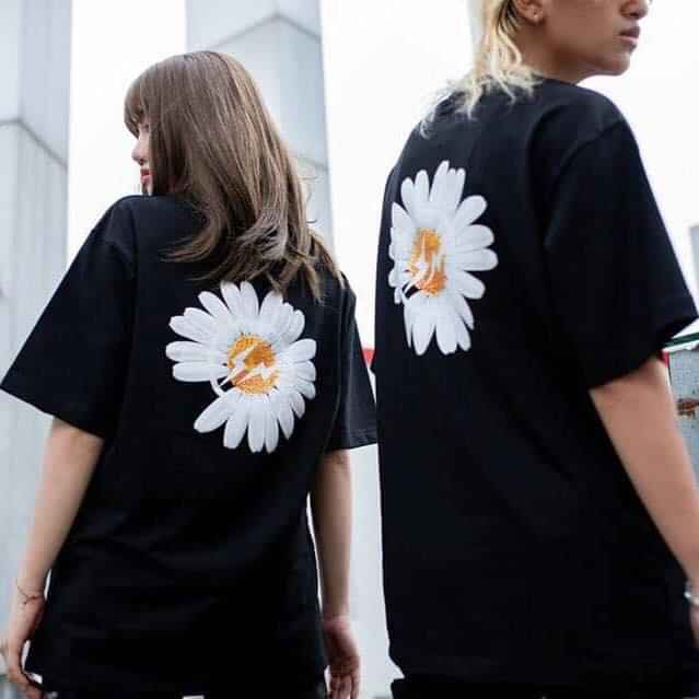 [HCM]Áo Cặp - Áo Thun nam nữ form rộng in hình Hoa Thạch Thảo dễ thương vải dày mịn mát