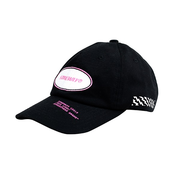 5theway® /oval/ unstructure washed dad cap™ in black aka nón lưỡi trai đen