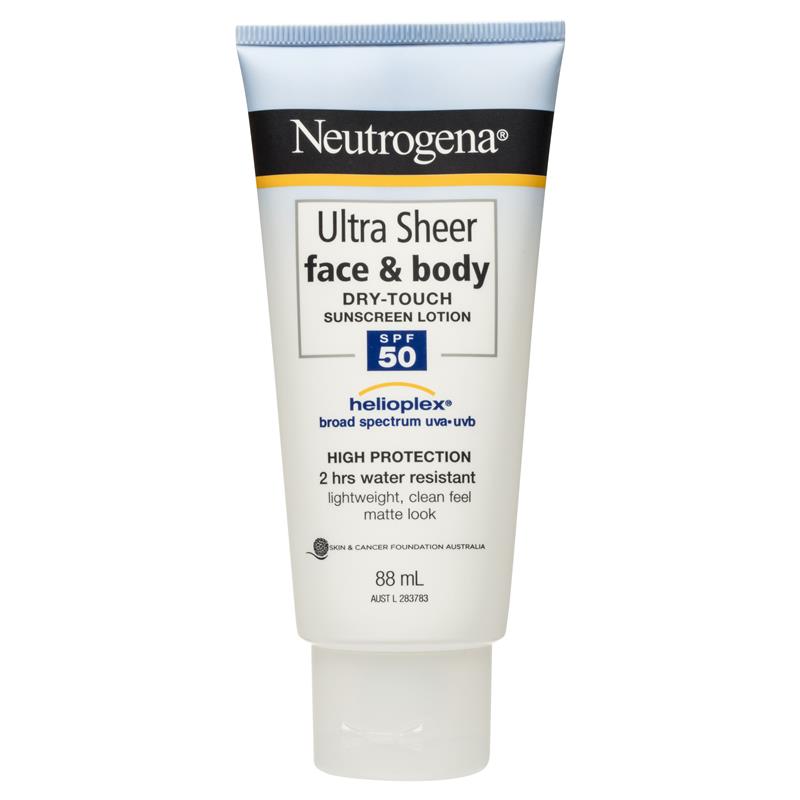 Kem chống nắng dành cho da mặt & toàn thân Neutrogena Ultra Sheer Face & Body Lotion SPF50 88 mL