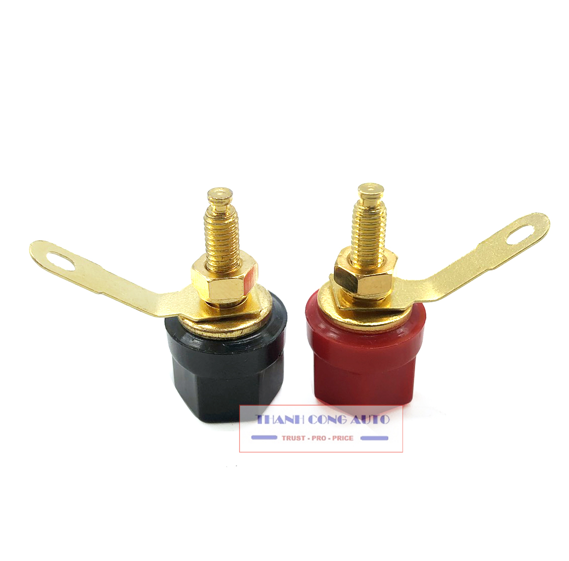 Combo 10 cái cọc loa đơn đỏ đen hàng đẹp