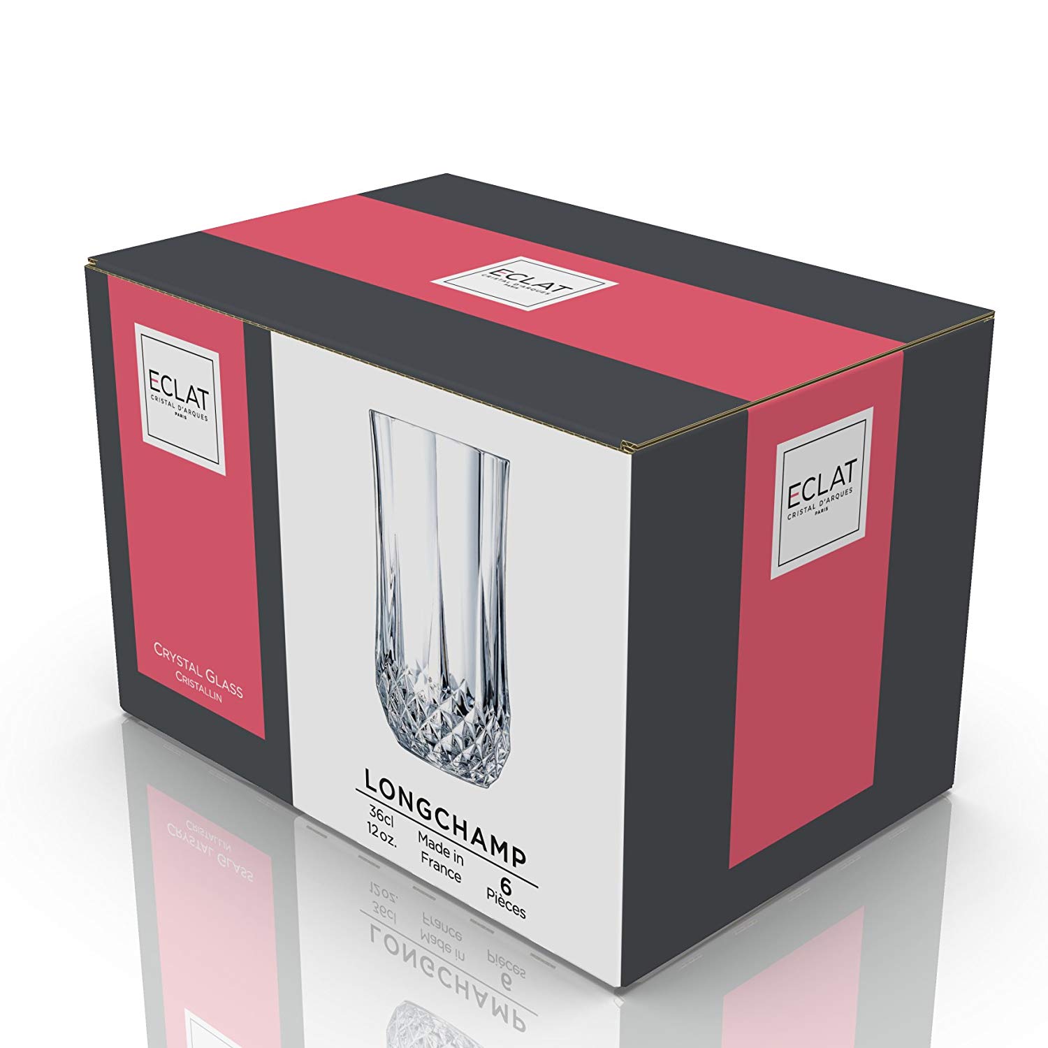 Bộ 6 Ly Cao Pha Lê Cristal D'Arques Longchamp 360ml - ECLOL9757