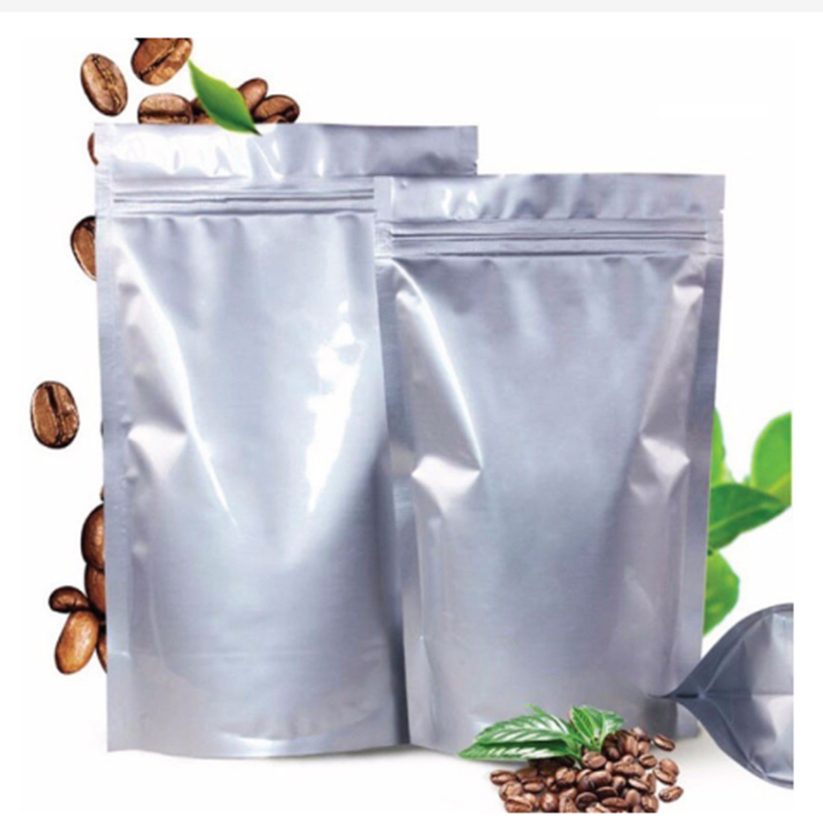 [ Rẻ Vô Địch ] - 100g Túi Zip 2 Mặt Bạc Đáy Đứng Đủ Size