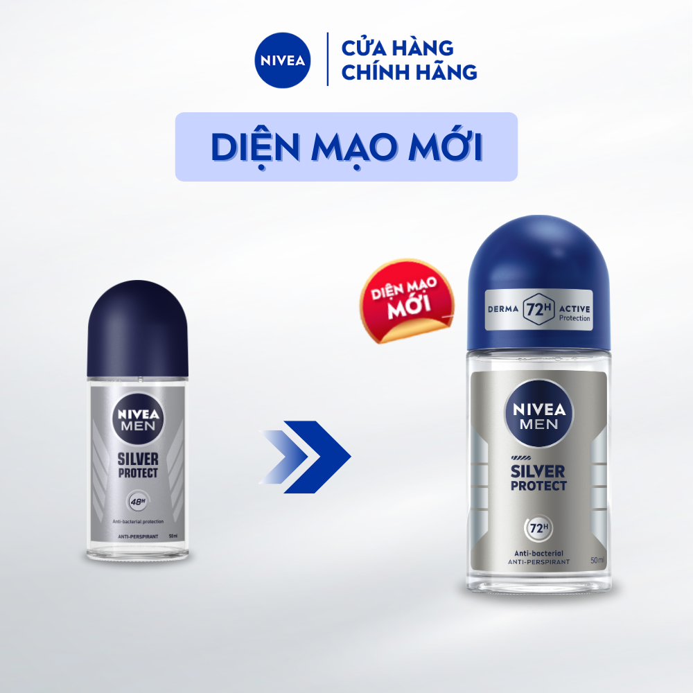 Lăn Ngăn Mùi NIVEA MEN Phân Tử Bạc (50 ml) - 83778
