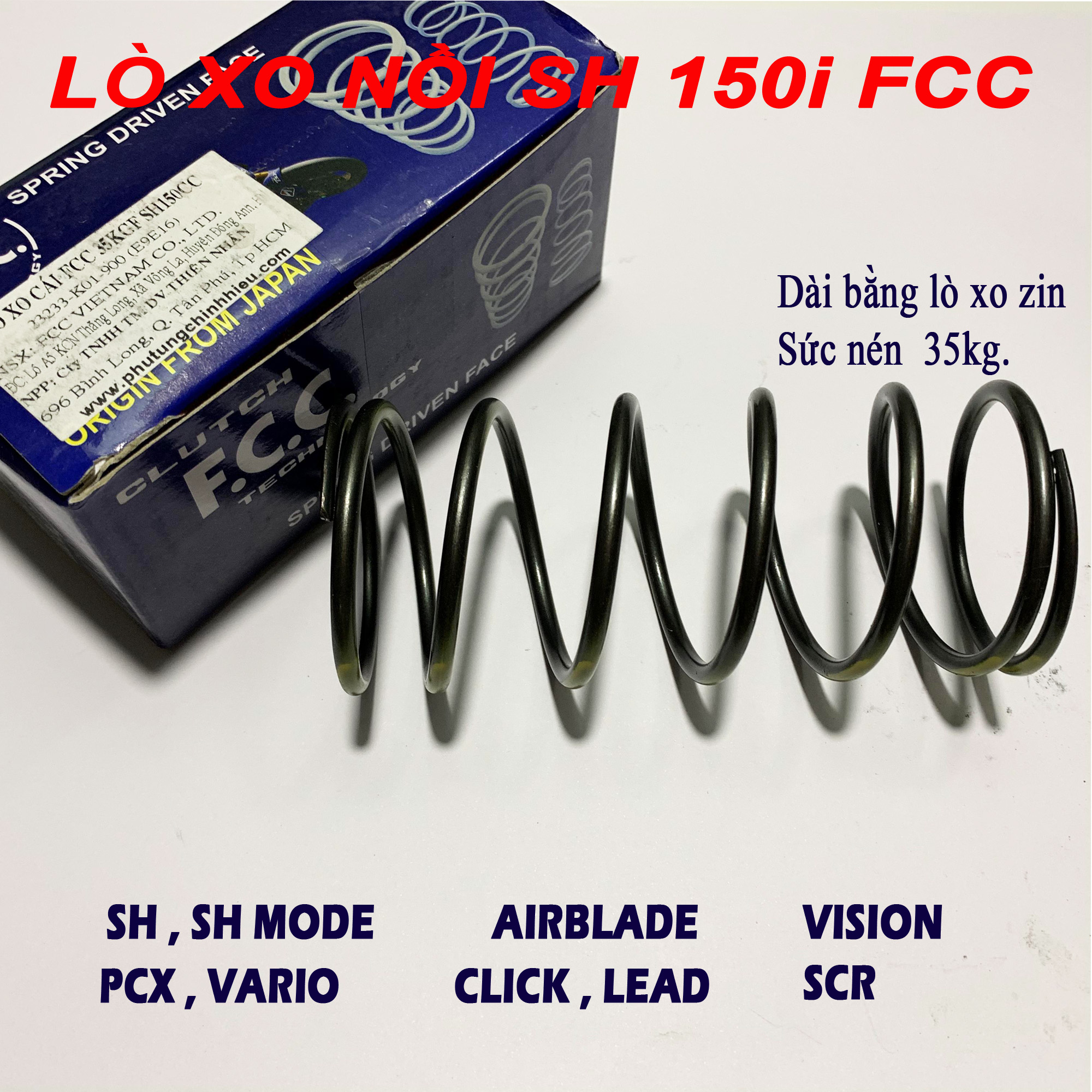 Lò xo trụ SH150i - Lò xo nồi độ cho Vario PCX SHMode AirBlade Click Lead Vision SCR