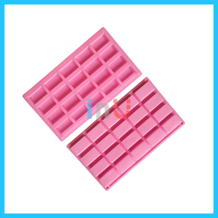 [HCM]Khuôn silicon chữ nhật 20 ô đổ socola rau câu pudding