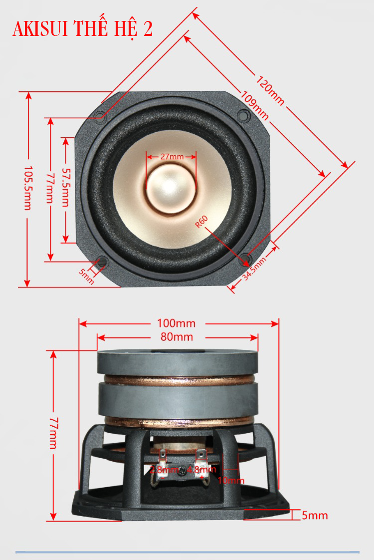 Loa toàn dải Nhật Bản 4 inch AKISUI