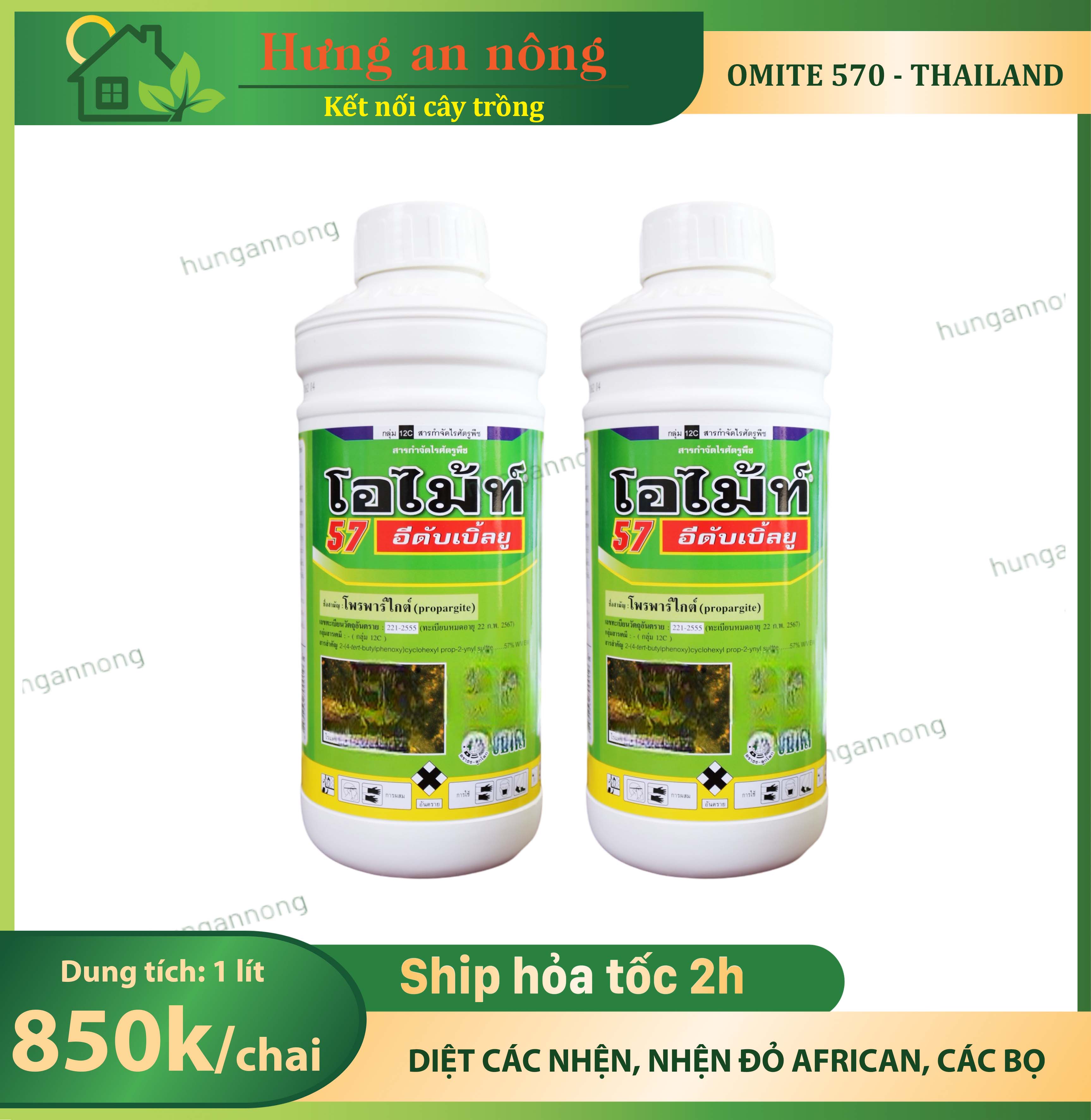 Chai 1 lít Omite 570 Thailand - Diệt các nhện, nhện đỏ, bọ xem trong mô tả.