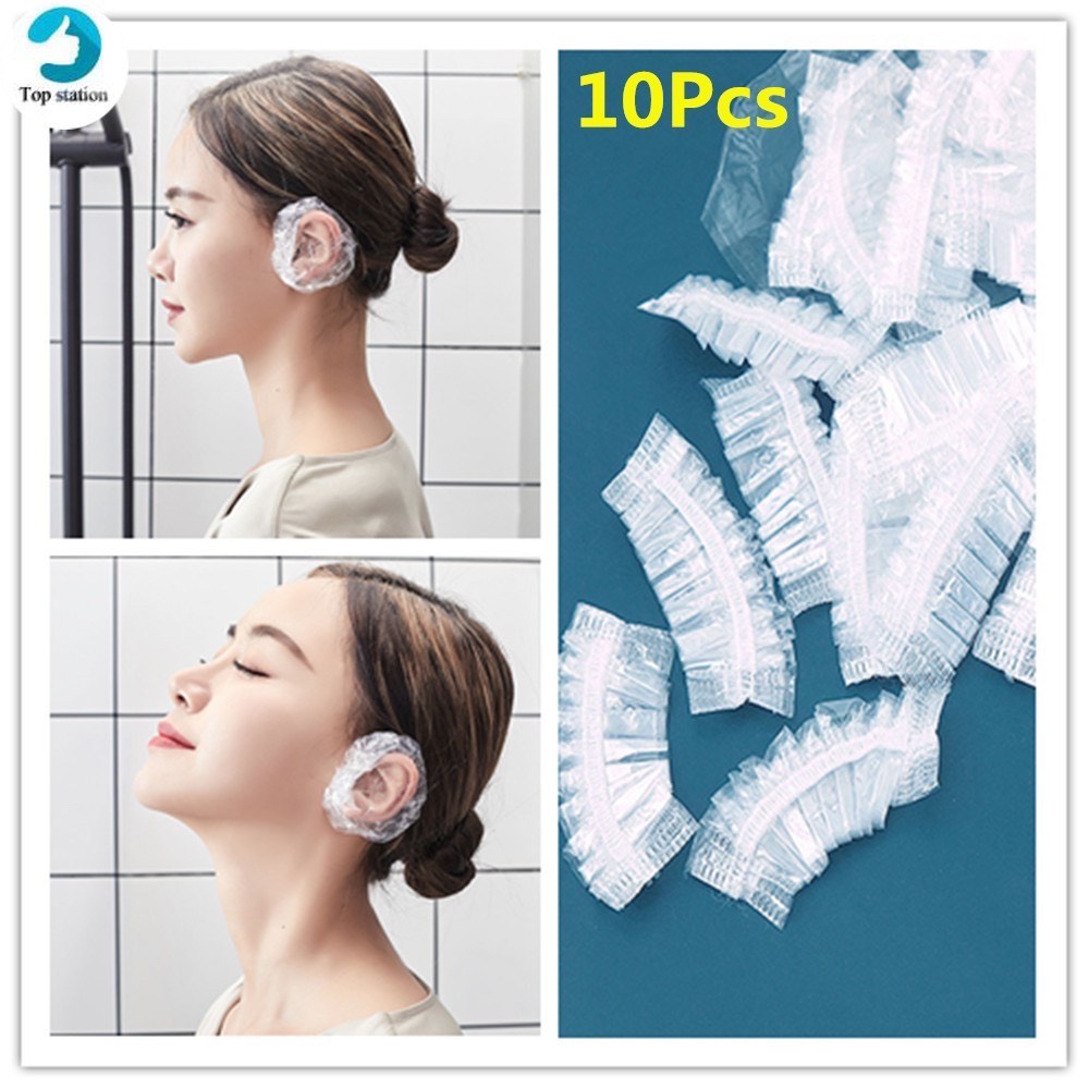 100 cái bịt tai nilon bảo vệ khi nhuộm tóc vào hóa chất uốn ép nhuộm