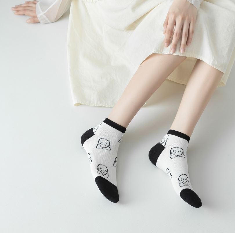 Set 10 Đôi Tất Vớ Nữ Cổ Bèo Black