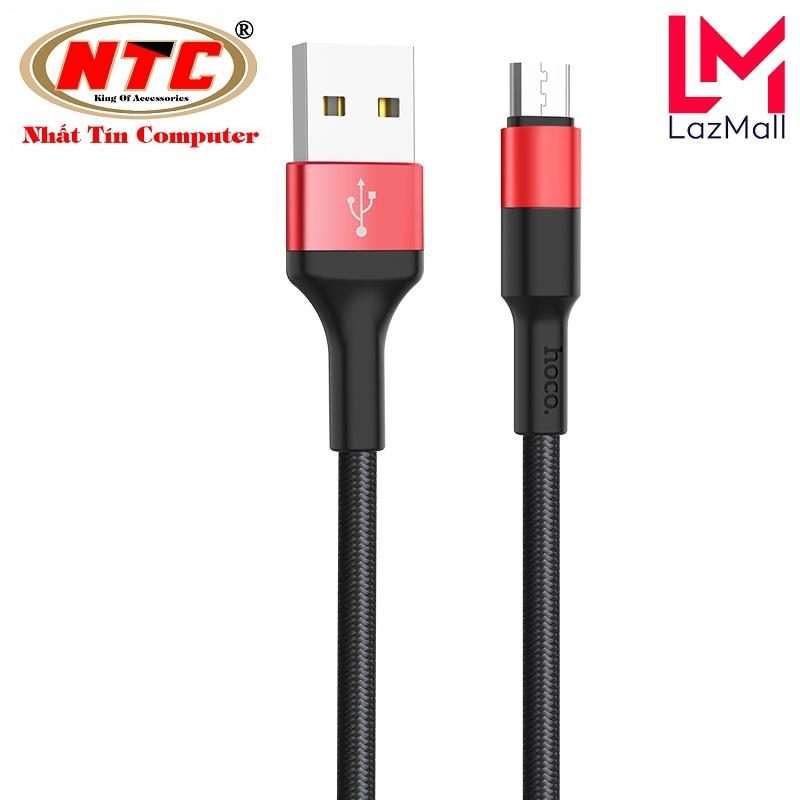 Cáp sạc microusb hoco x26 2a dài 1m - dây bọc dù