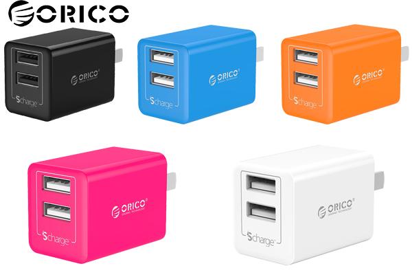 Sạc điện thoại Orico USB 2 cổng 2.4A WHA-2U-WH