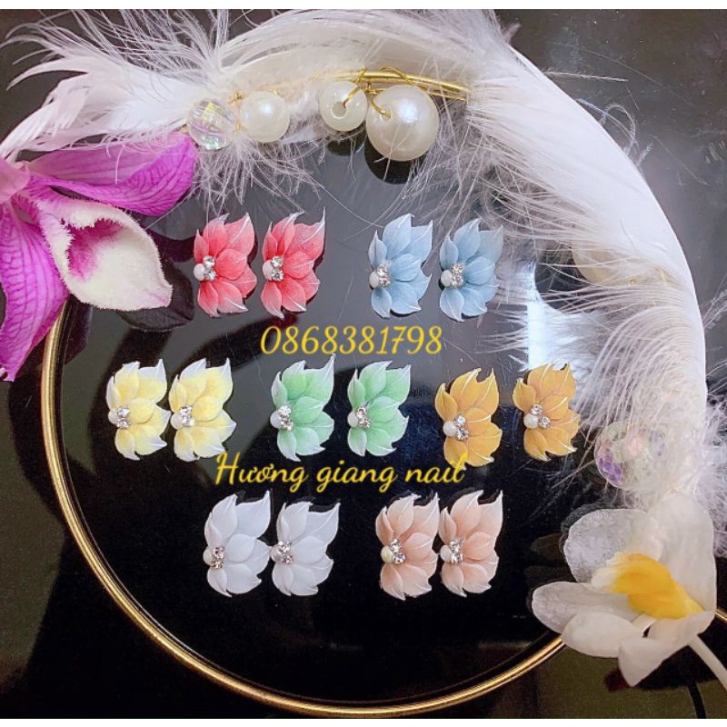 Hoa bột nail - hoa đính móng cánh tiên ( hoa tay )