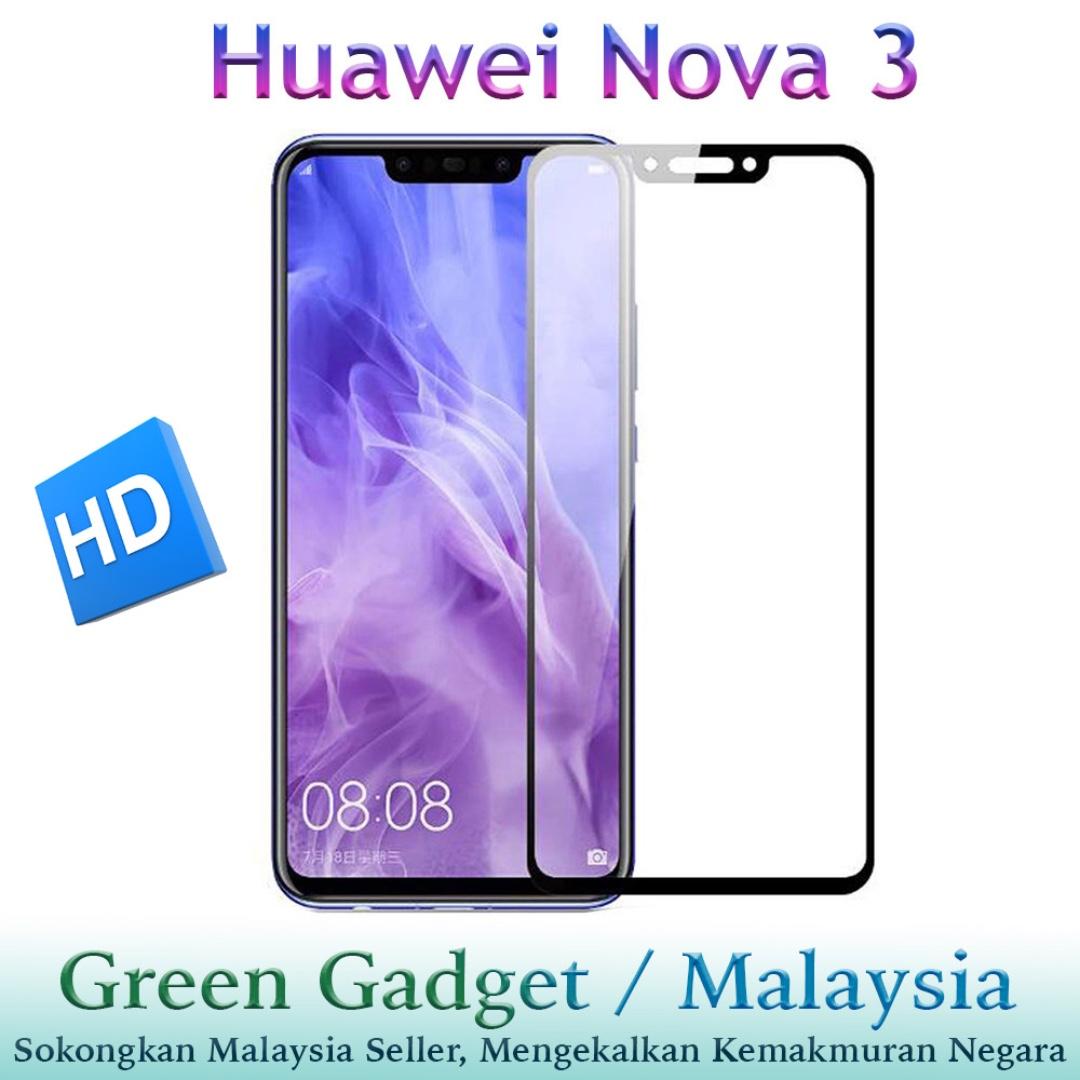 Kính cường lực Huawei Nova 3 / Nova 3i Đen (Full Màn, Full Keo)