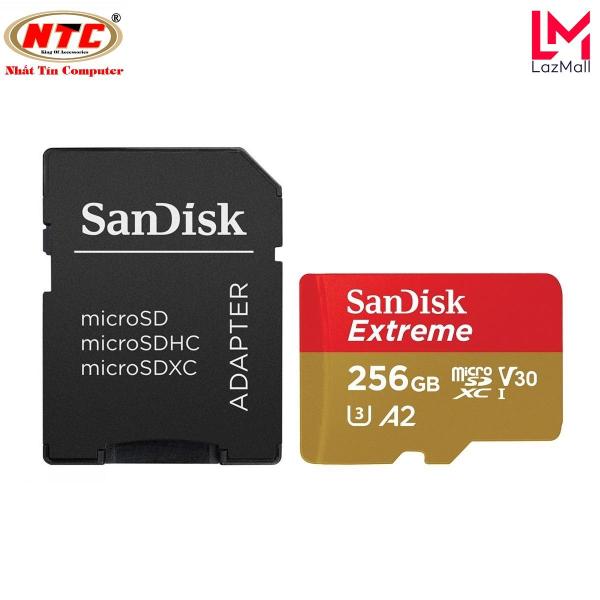 Thẻ Nhớ MicroSDXC SanDisk Extreme V30 U3 4K A2 256GB R160MB/s W90MB/s - kèm Adapter (Vàng) - Nhat Tin Authorised Store