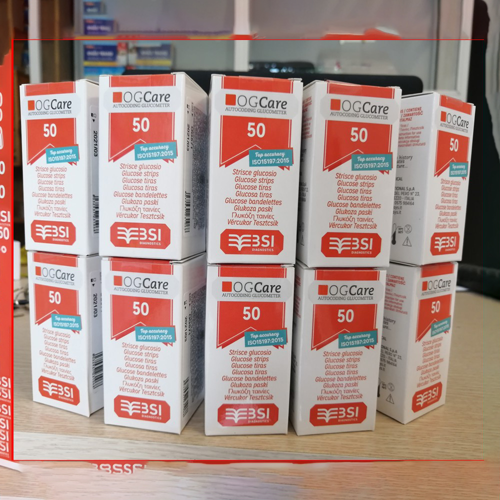 Que Thử Đường Huyết OG Care (Hộp 25 - Hộp 50 Que)