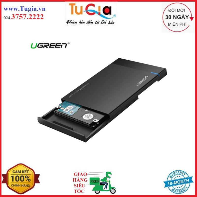 Bảng giá Hộp đựng ổ cứng 2,5 inch USB 3.0 chính hãng Ugreen 30848 cao cấp-Hàng Chính Hãng Phong Vũ
