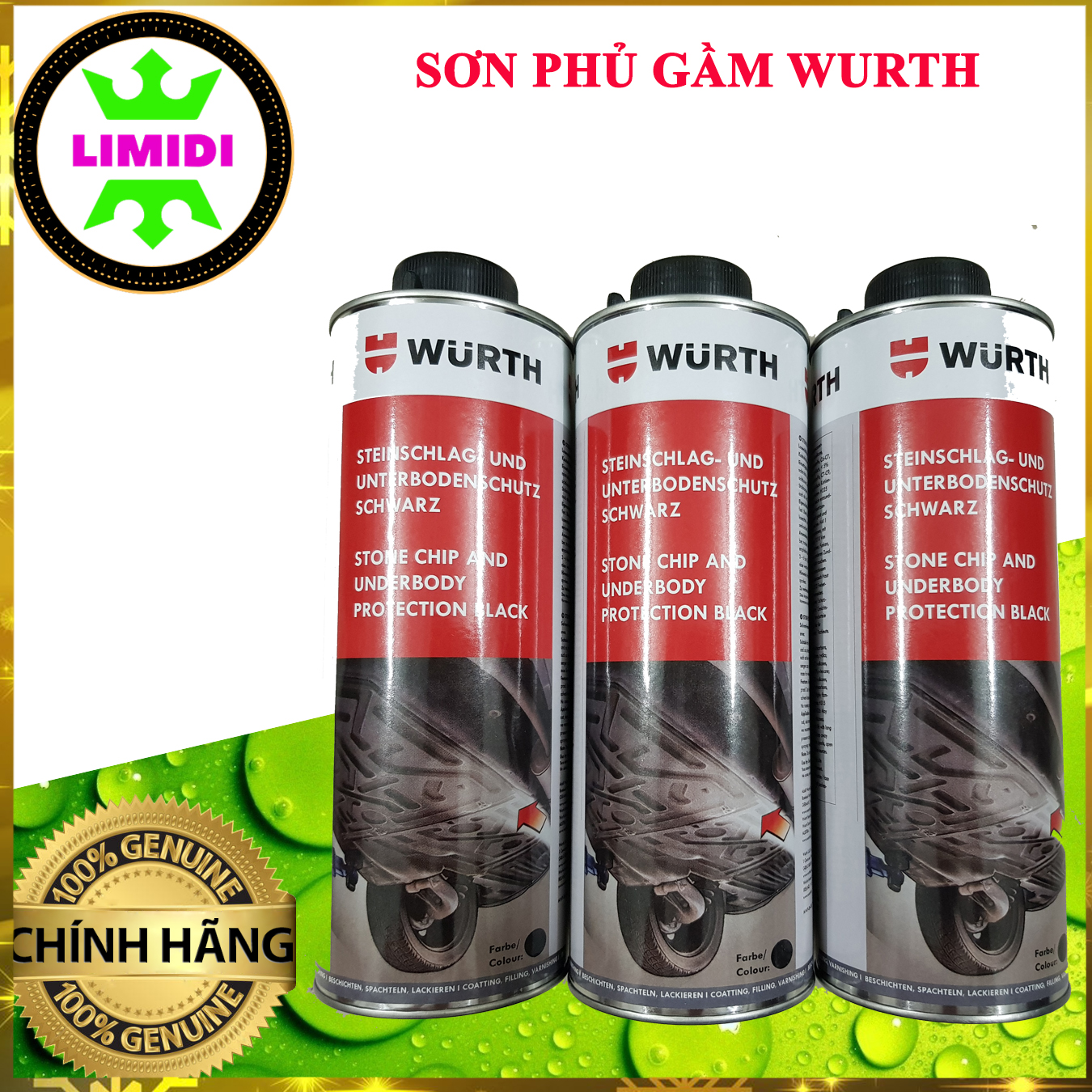 Sơn phủ gầm WURTH chống rỉ sét khủ độ ồn