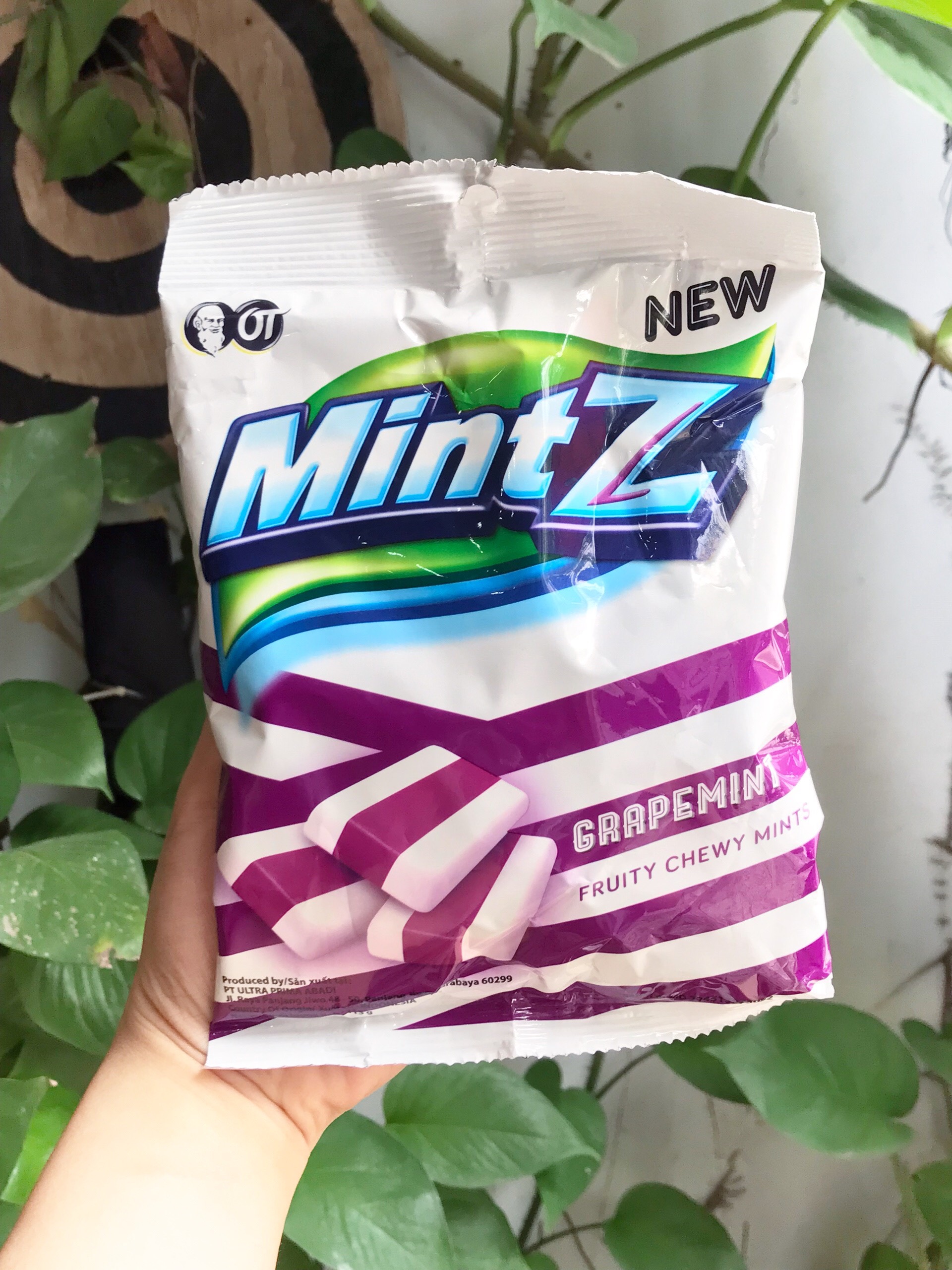 Kẹo Mềm MintZ Grapemint Vị Nho Bạc Hà (Gói 115g - Tím)