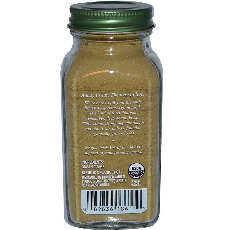 Bột sage (xô thơm) hữu cơ Simply Organic 40g