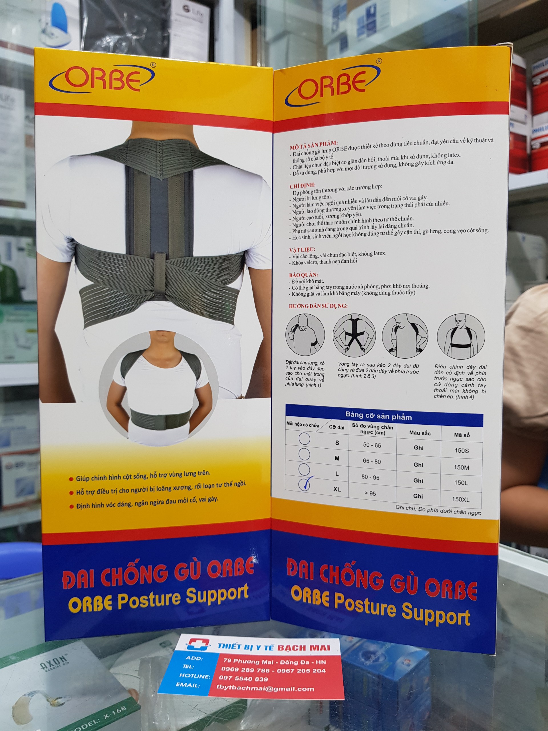Đai Lưng Chống Gù Orbe Cao Cấp - Người Lớn, Trẻ Em