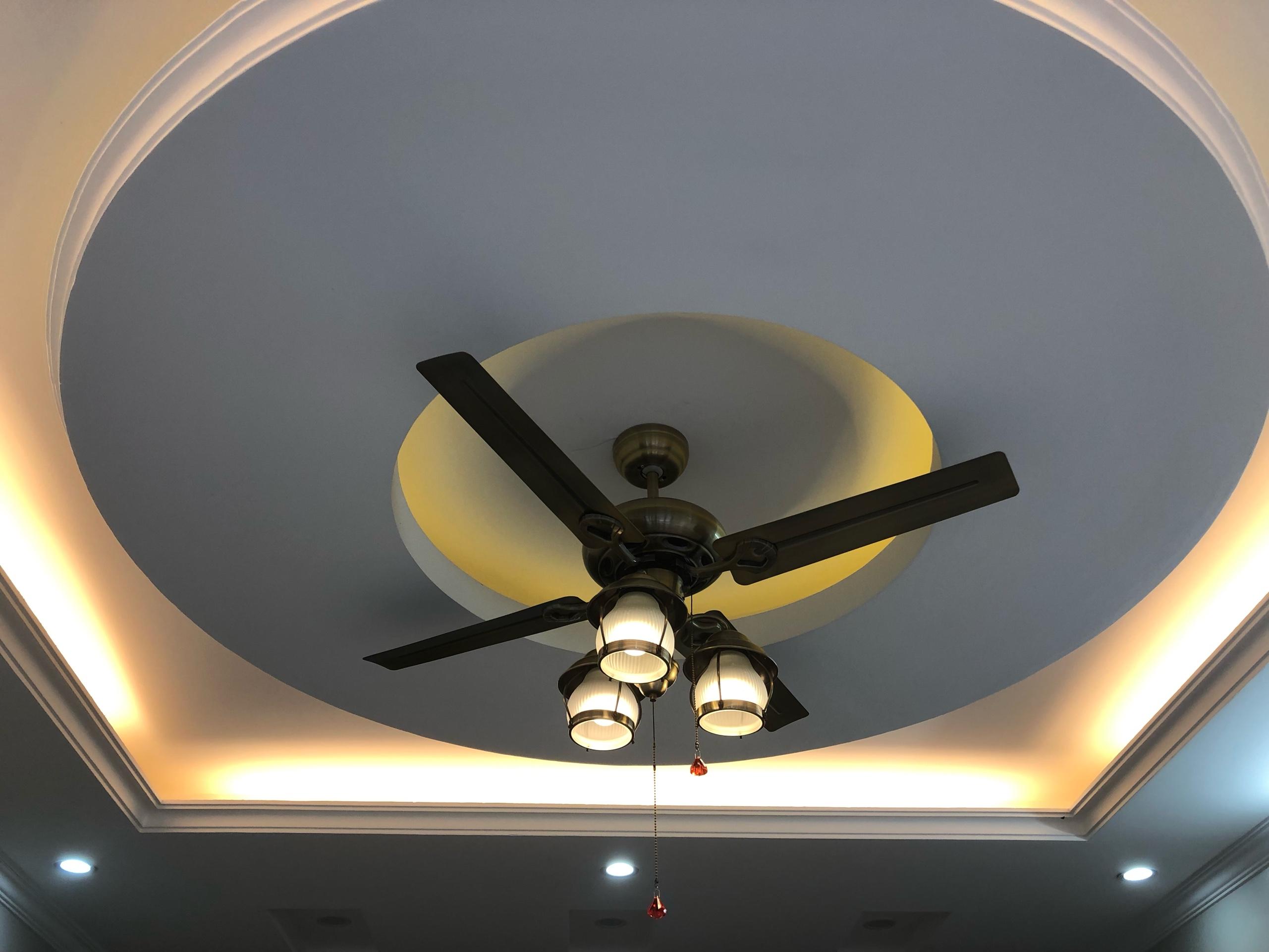ĐÈN QUẠT TRẦN TRANG TRÍ CÁNH SẮT