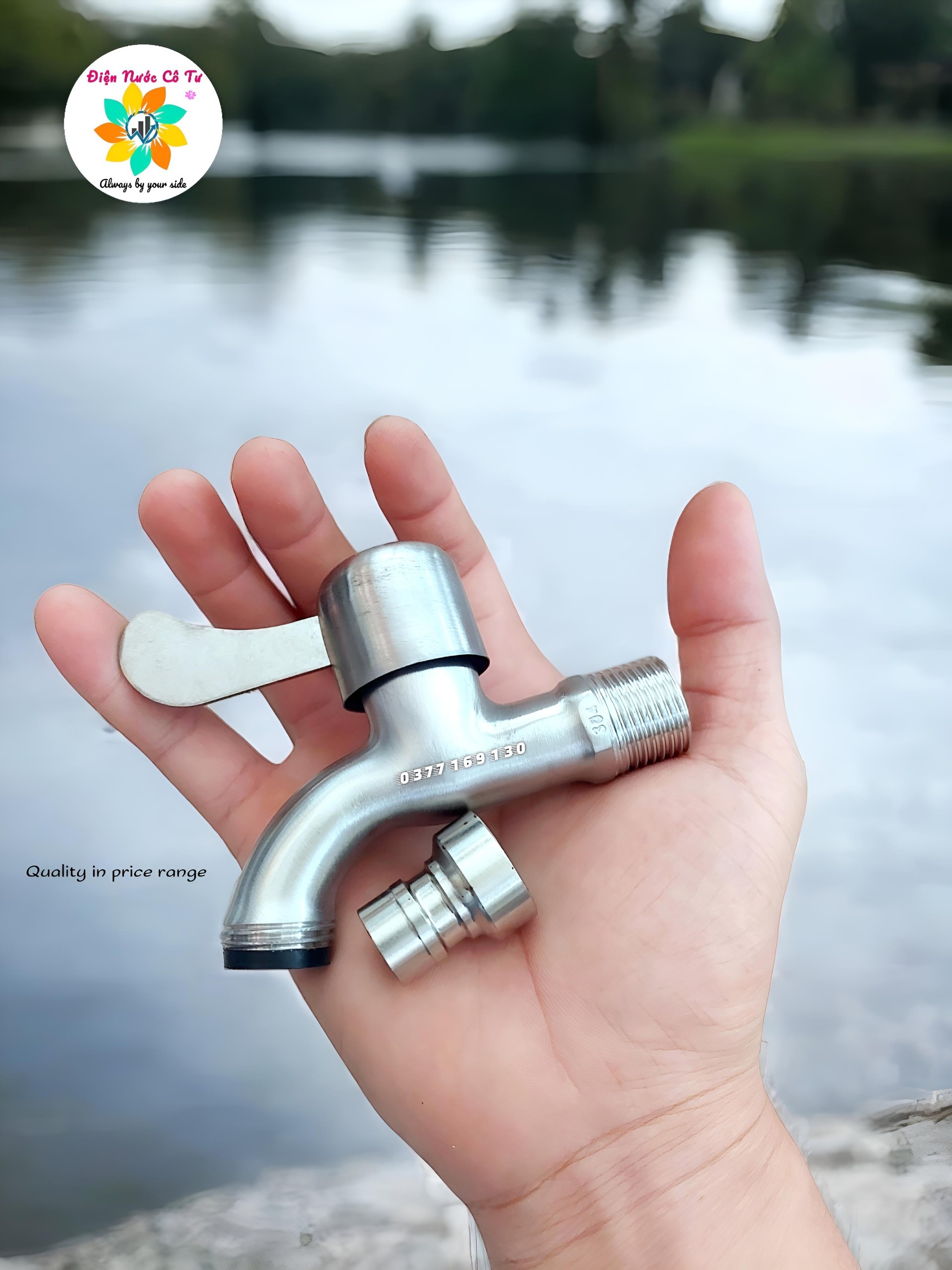 Vòi nước vòi hồ Inox mờ SUS 304