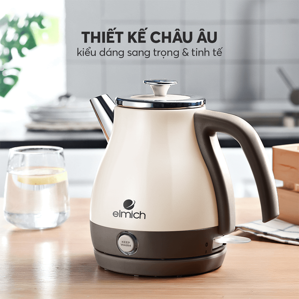 Ấm đun nước siêu tốc elmich 1l kee 1775