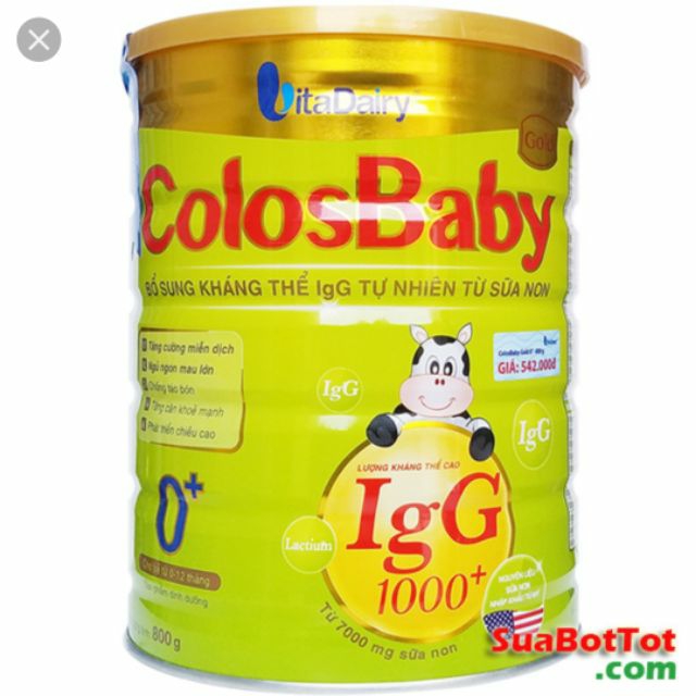 Sữa colosbaby igg1000+ 0+ 800g