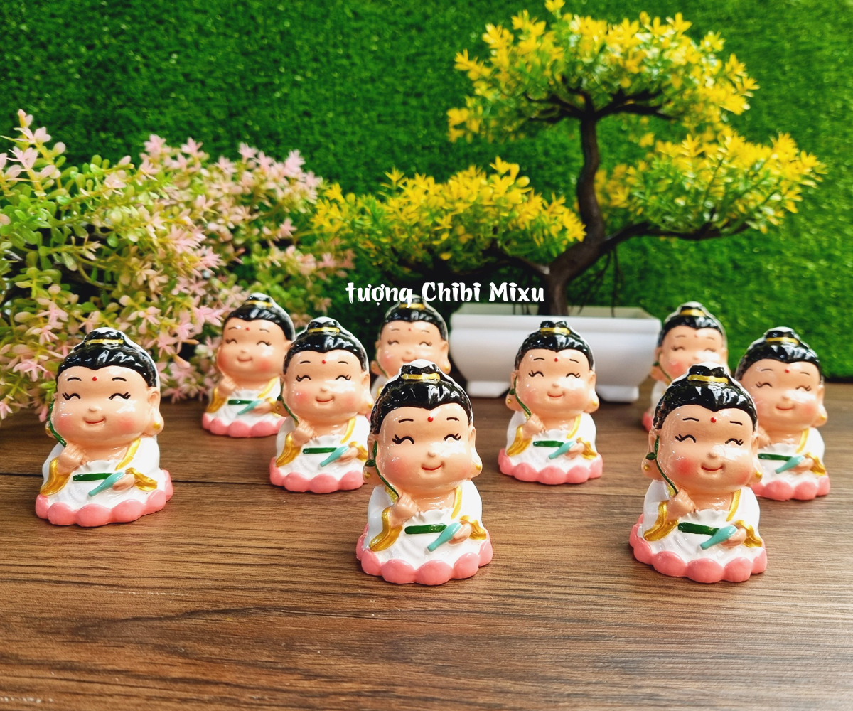 [HCM]Tượng chibi Quan Âm Bồ Tát size 6cm