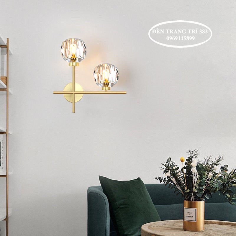Đèn cầu thang đèn tường phòng khách thủy tinh phale sang trọng hiện đại