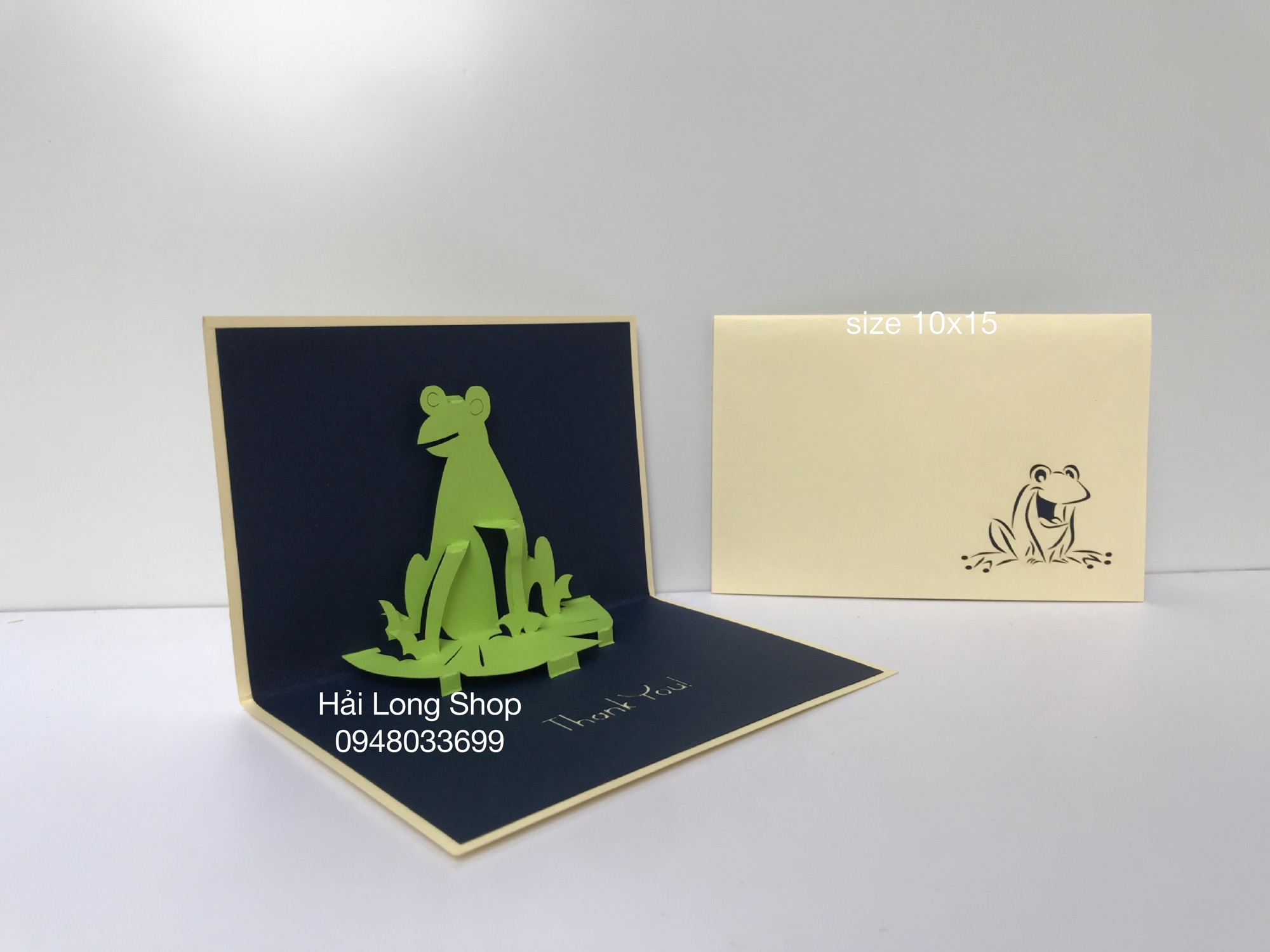 Con Ếch - Frog - Thank you - Thiệp 3D