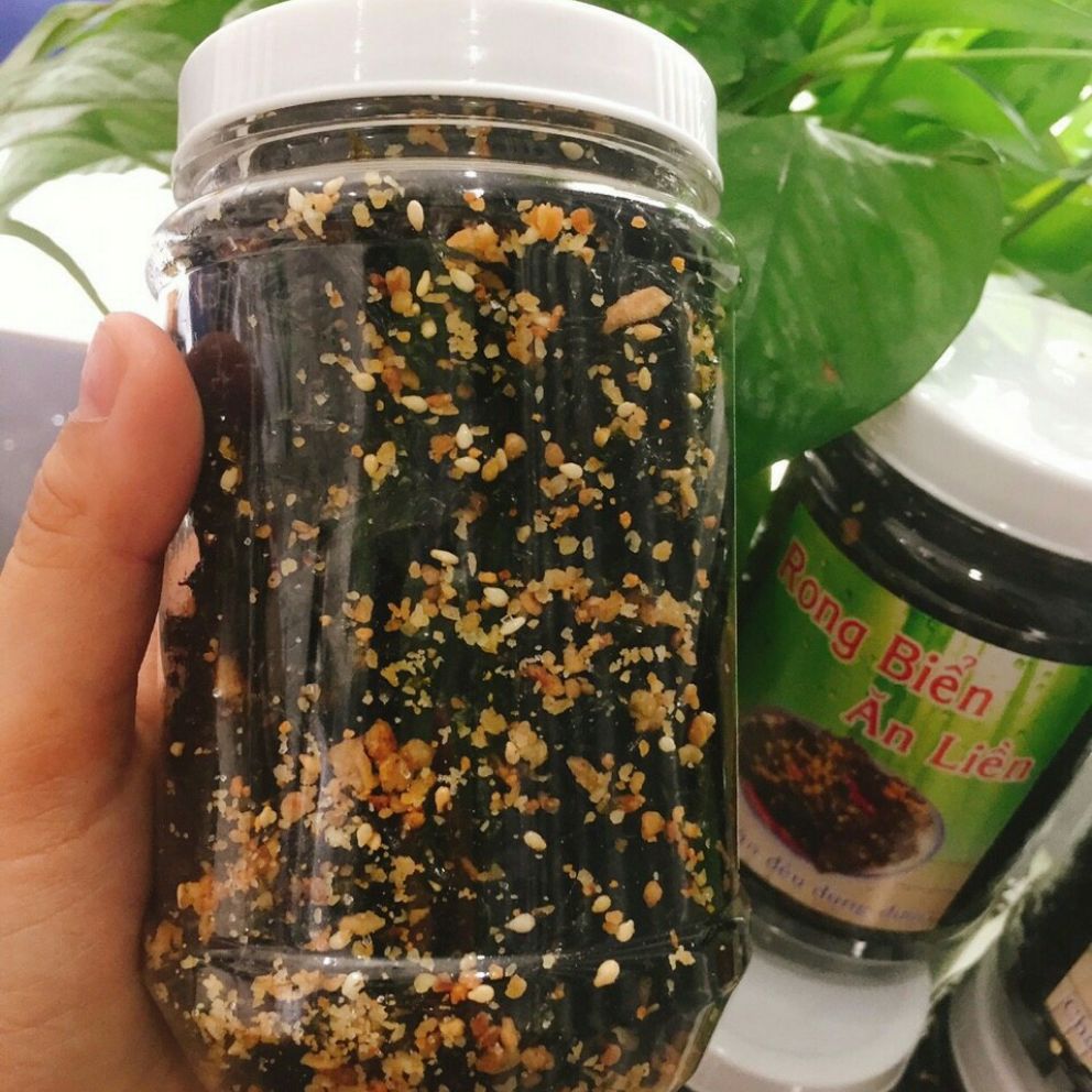 Combo 2 HỦ Rong biển cháy tỏi ngon, giòn, rẻ( 70g/hủ)( sỉ/dạo/ăn vặt/combo/ăn liền/đặc sản/chay/hot