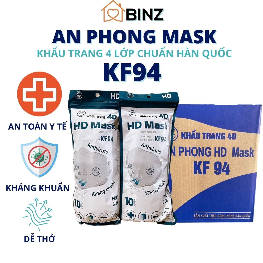 100 Cái Khẩu Trang KF94 Chuẩn An Phong - BINZ