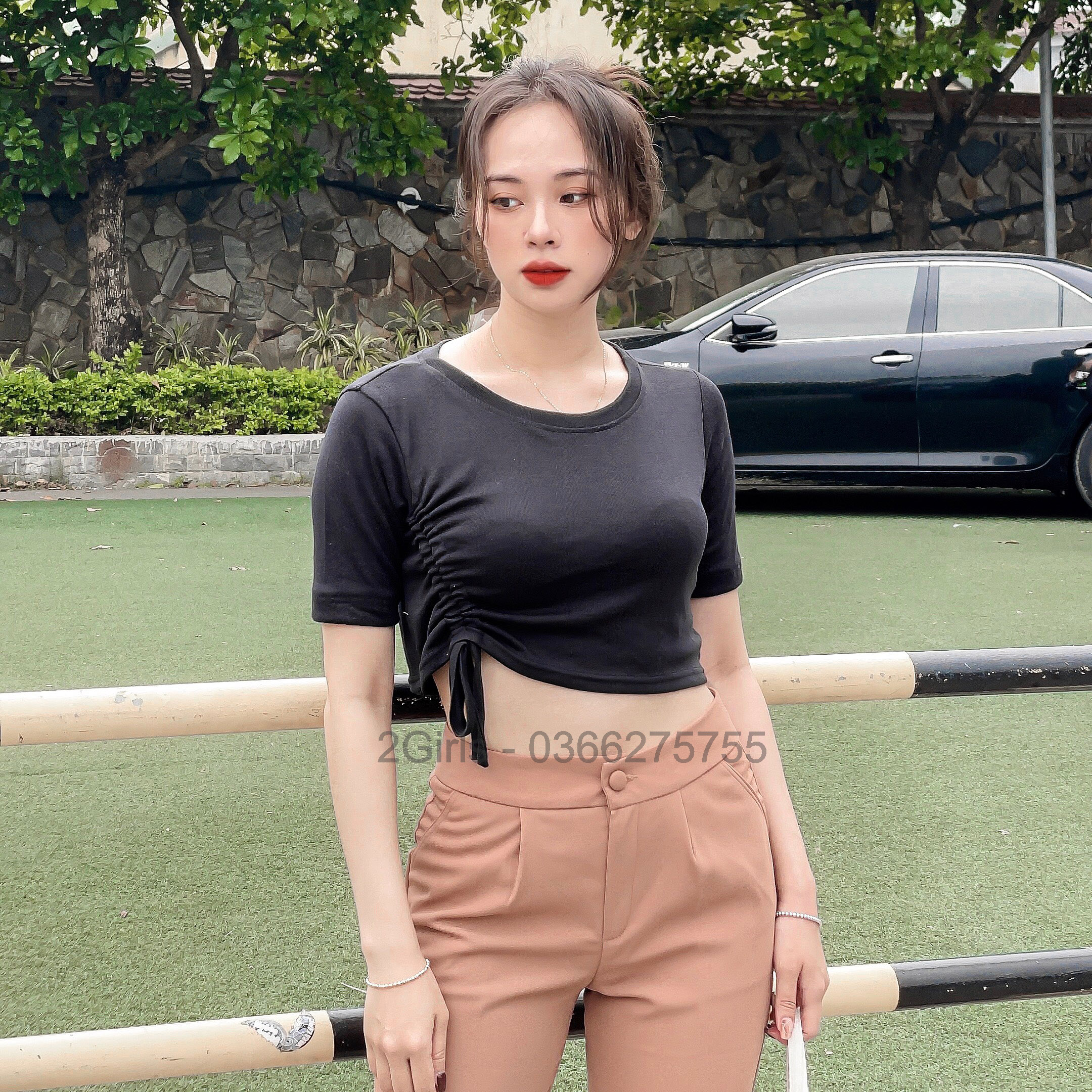 [BÁN SỈ] Áo thun rút dây eo bên sườn A08
