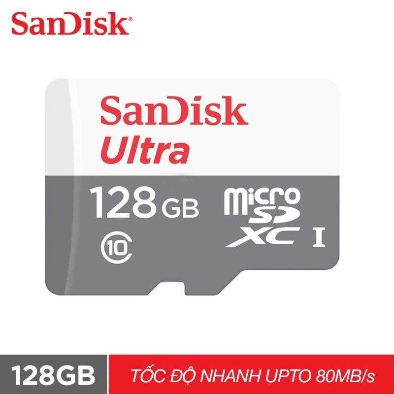 Thẻ nhớ micro SDXC Sandisk 128GB upto 80MB/s 533X Ultra UHS-I - Chính hãng
