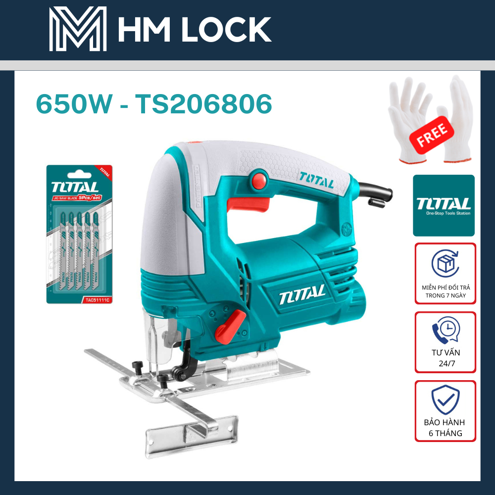 Máy cưa lọng total 400w -> 800w dùng điện 220v - đầy đủ phụ kiện - hàng chính hãng - hm lock
