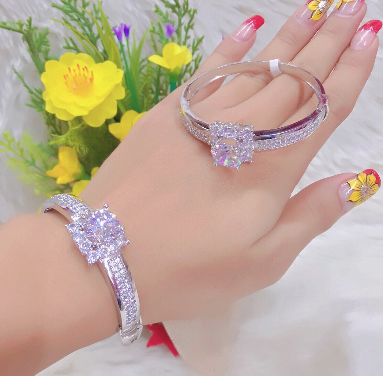 Lắc Tay Nữ, Vòng Tay Nữ Mạ Vàng, Bạch Kim Mẫu 150.0205 ( 01 Chiếc ) - Đi Chơi, Dự Tiệc Rất Đẹp - Tubi Cony - Bao Đổi Tra Trong Vòng 07 Ngày , trang sức nữ