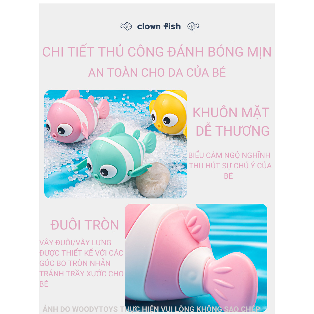 Đồ chơi nhà tắm Cá Hề vặn cót đáng yêu cho bé