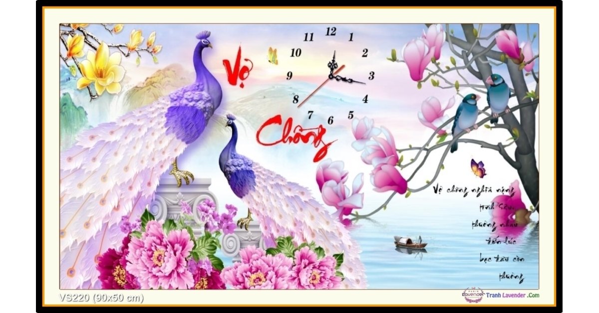 Tranh đính đá ngọc thịnh vợ chồng vs220 - chưa đính đá ngọc thịnh shop tranh