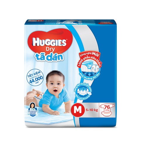 [HCM]tã dán  huggies M76 miếng (6-11kg)