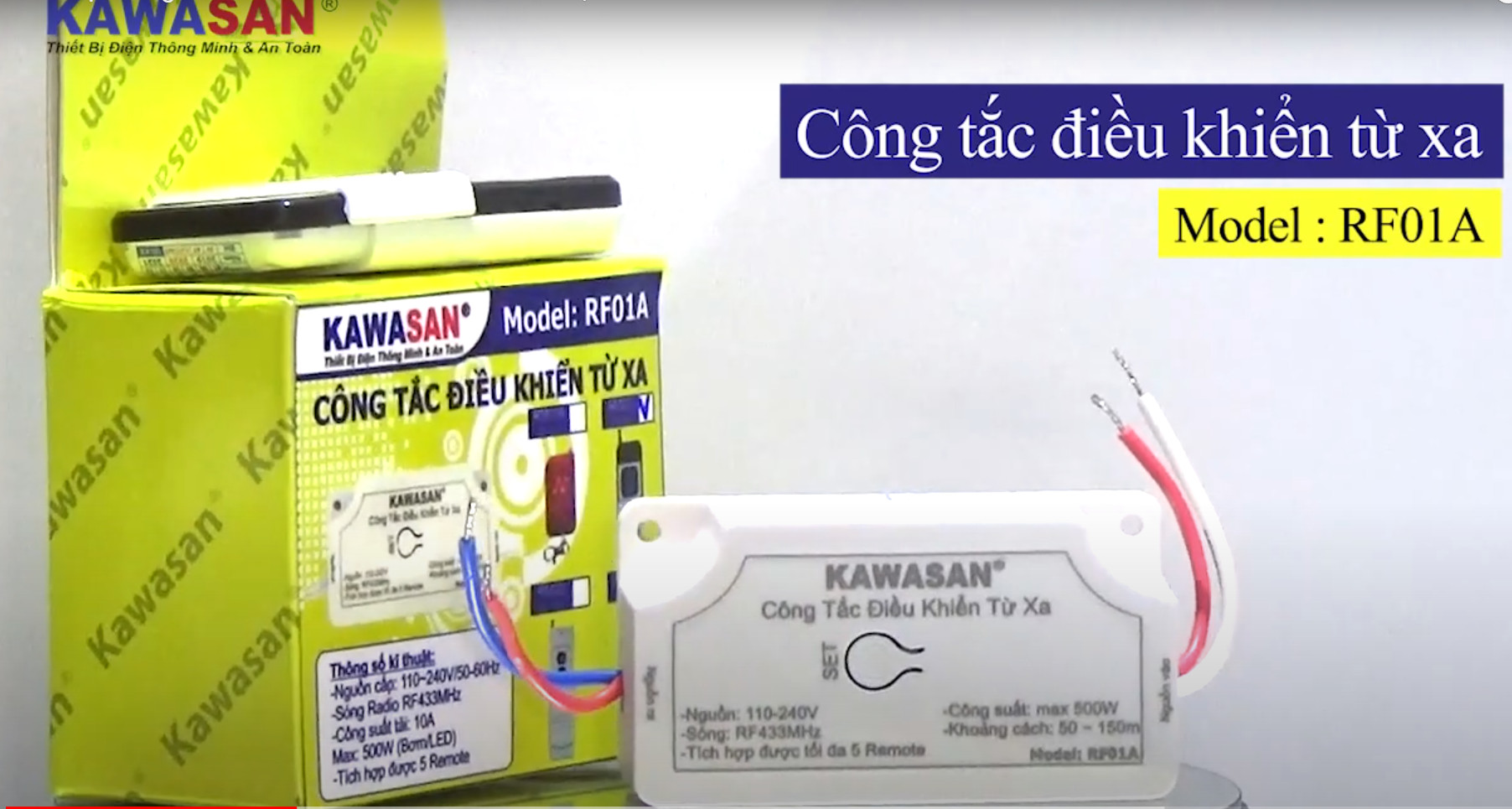 Bộ công tắc điều khiển từ xa RF01A-RM2A