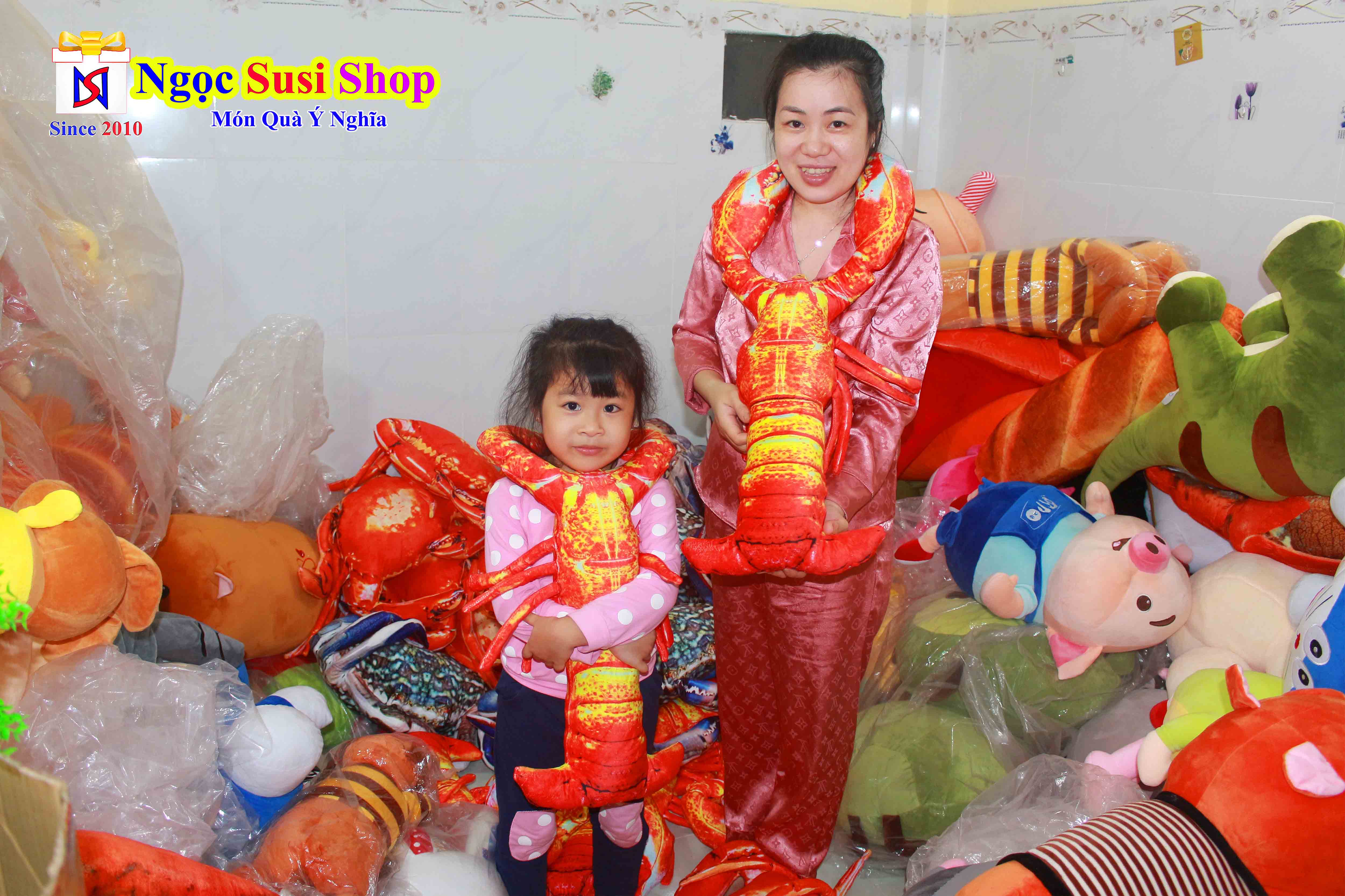 [GIÁ SỐC] GẤU BÔNG GỐI ÔM TÔM HÙM ALASKA SIÊU MỊN [HÀNG MỚI HIẾM]