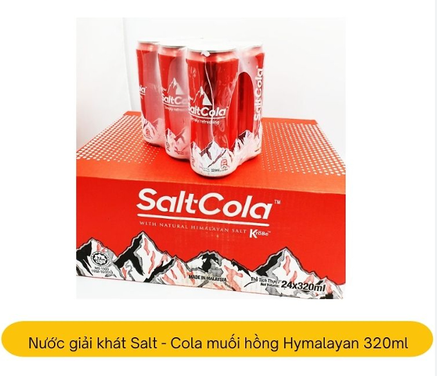 Nước Giải Khát Có Gas Salt-Cola Muối Hồng Himalayan 320ml - Nhập Khẩu Malaysia