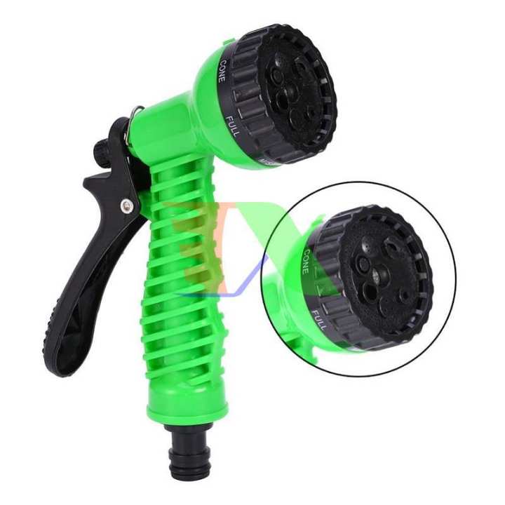 Farm Zone 130 Vòi xịt nước tưới cây VOI-N7T1, Đầu vòi nhựa rửa xe phun sương đa năng 7 trong 1, Vòi phun nước 7 chế độ