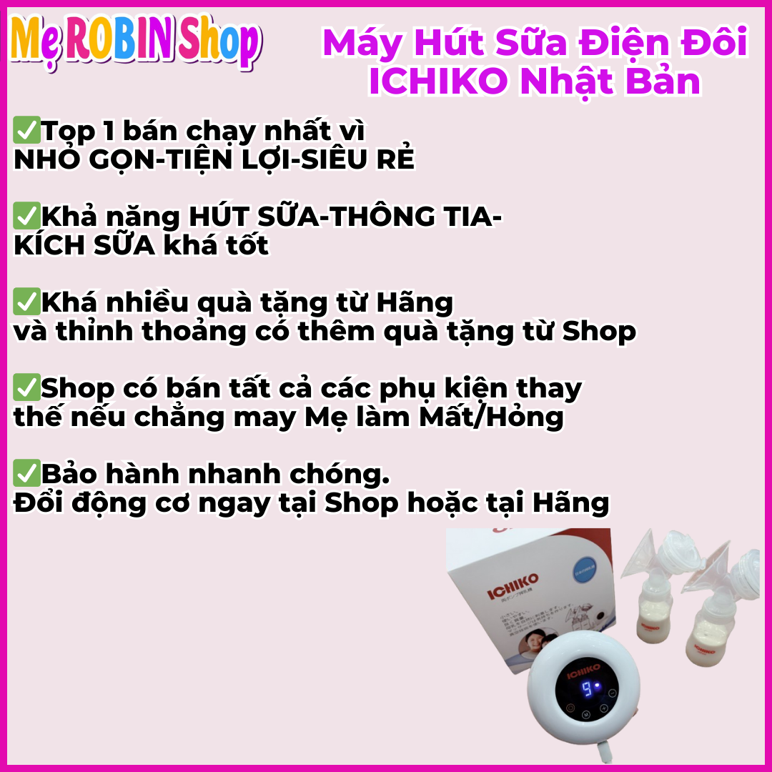 [Đổi Mới 12 Tháng-Tích Điện] Máy Hút Sữa Điện Đôi Hichito Nhật Bản (Massge Siêu Êm -Vắt Sữa Siêu Kiệt)
