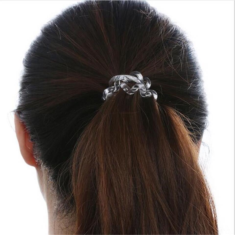 Set 2 chiếc cột tóc lò xo tiện lợi, giao màu đen.