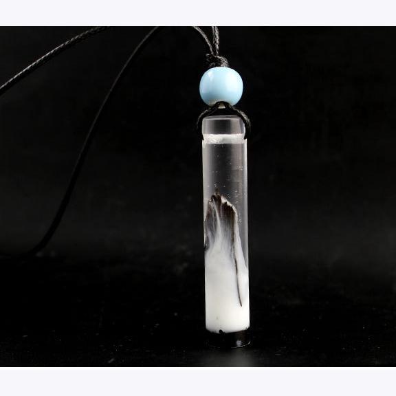 Dây Chuyền Wood Resin – Vòng Cổ May Mắn – Dây Chuyền Làm Từ Gỗ Tự Nhiên - Mẫu Hình Trụ