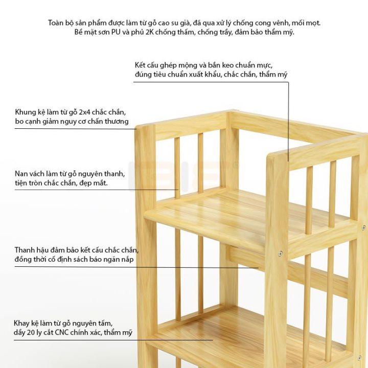 kệ sách 5 tầng rộng 80cm