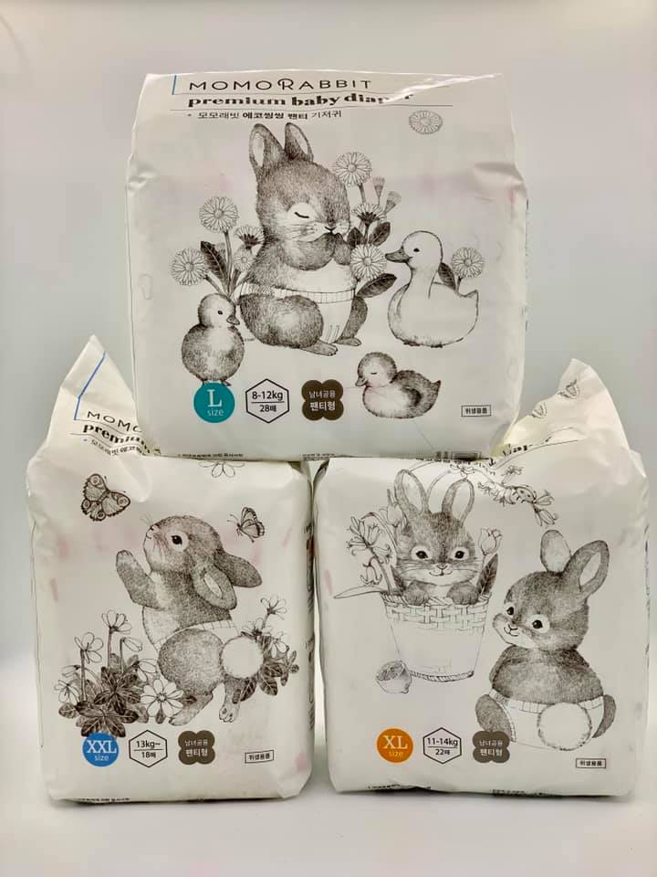 [HCM]Tã/bỉm- dán/quần Momo Rabbit nội địa Hàn Quốc